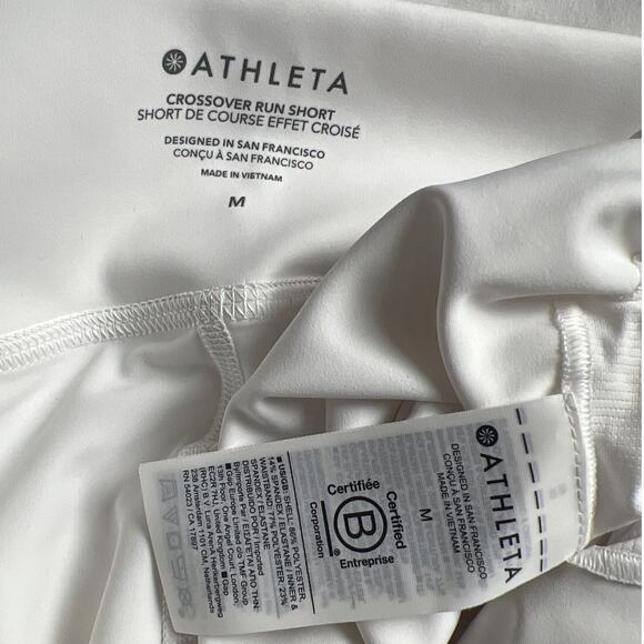 Athleta Crossover Women's Run Shorts White Size Medium - Picture 5 of 6